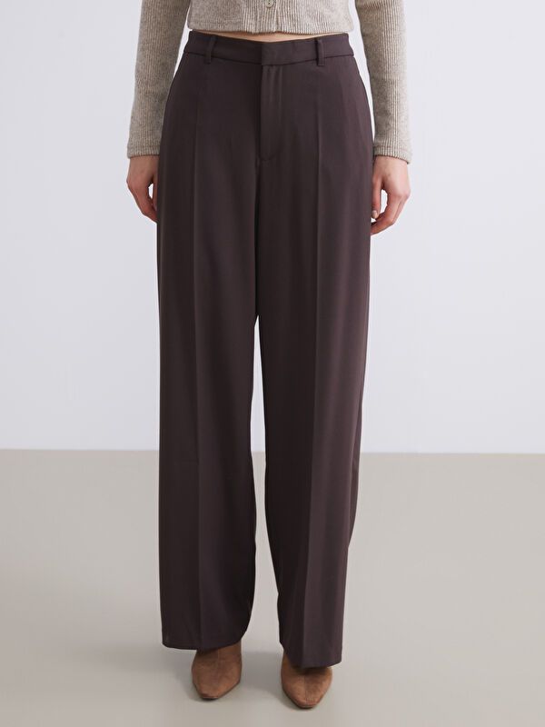 Moudda LC Waikiki - Pantalon tissé moyen Femme Brun foncé - Tunisie 2