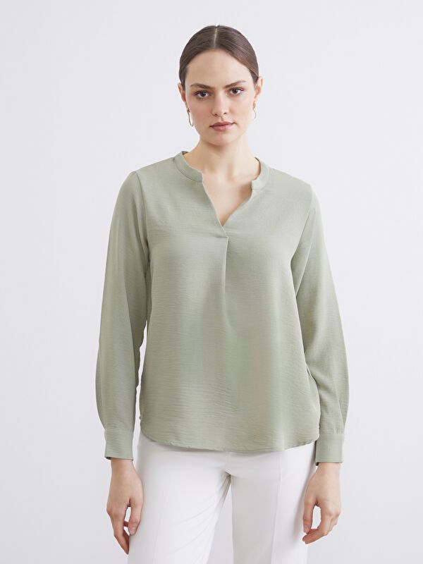 Moudda LC Waikiki - Chemisier (blouse) manches longues en tissu pour Femme - Tunisie 1