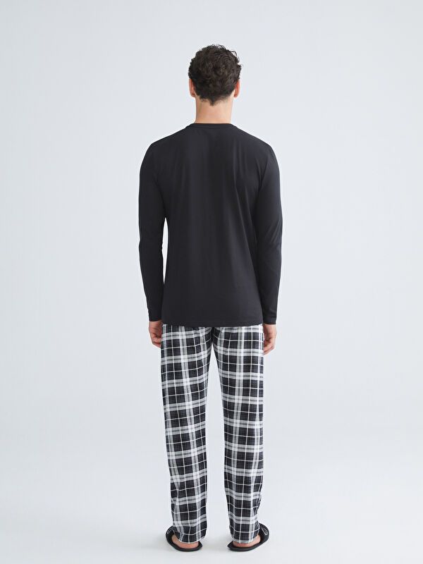 Moudda LC Waikiki - Ensemble pyjama jersey manches longues-pantalon pour Homme - Tunisie 4