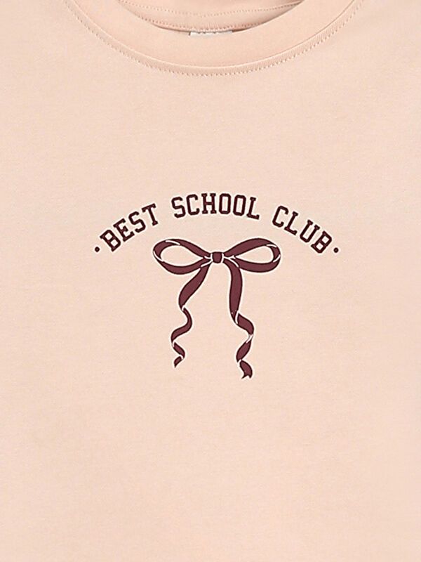 Moudda LC Waikiki - Body en jersey manches longues Fille Saumon - Tunisie 4