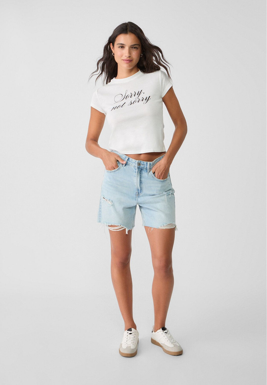 Moudda STRADIVARIUS - T-Shirt M/C Fitted Texte Noir - Tunisie 3