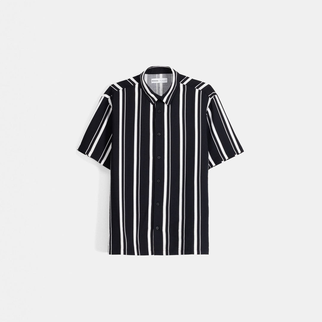 Moudda BERSHKA - Chemise Manches Courtes Rayée Imprimée - Tunisie 1