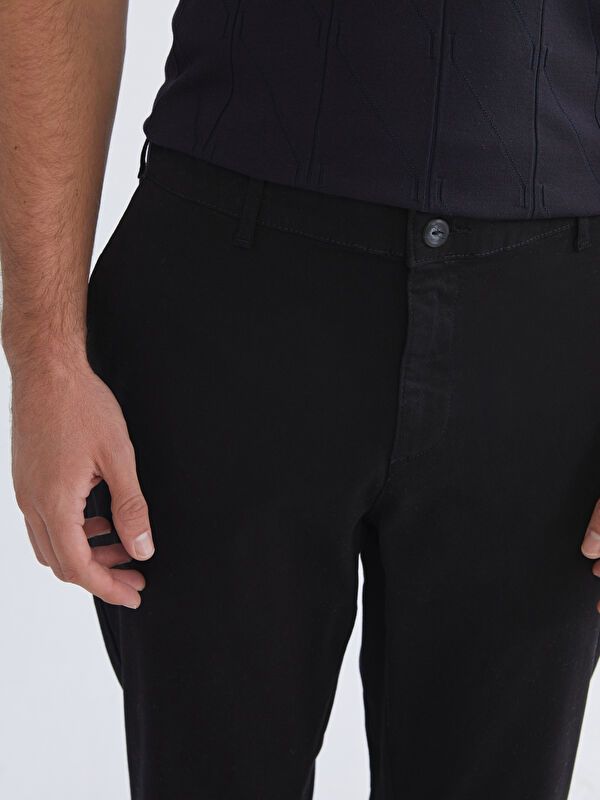 Moudda LC Waikiki - Pantalon chino tissé moyen Homme Noir - Tunisie 3