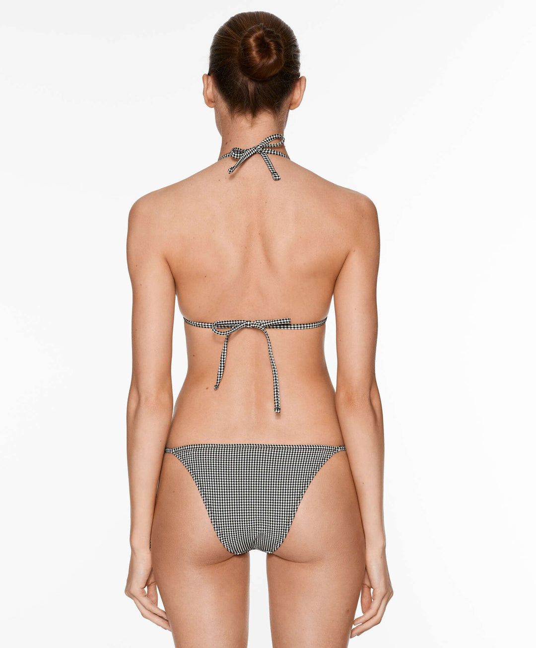 Moudda Oysho - Culotte Triangle Mousse Extra Sans Armatures Mini Vichy Noir - Tunisie 8
