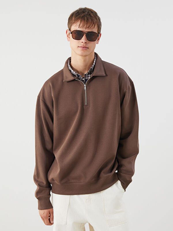 Moudda LC Waikiki - Sweatshirt en jersey Homme Brun - Tunisie 1