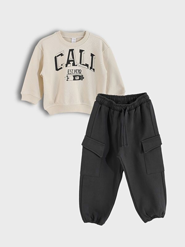 Moudda LC Waikiki - Ensemble tissé Garçon Beige clair - Tunisie 1