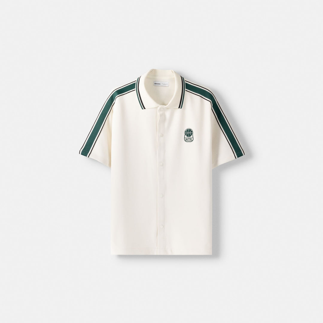 Moudda BERSHKA - Chemise manches courtes boxy en interlock - Tunisie 1