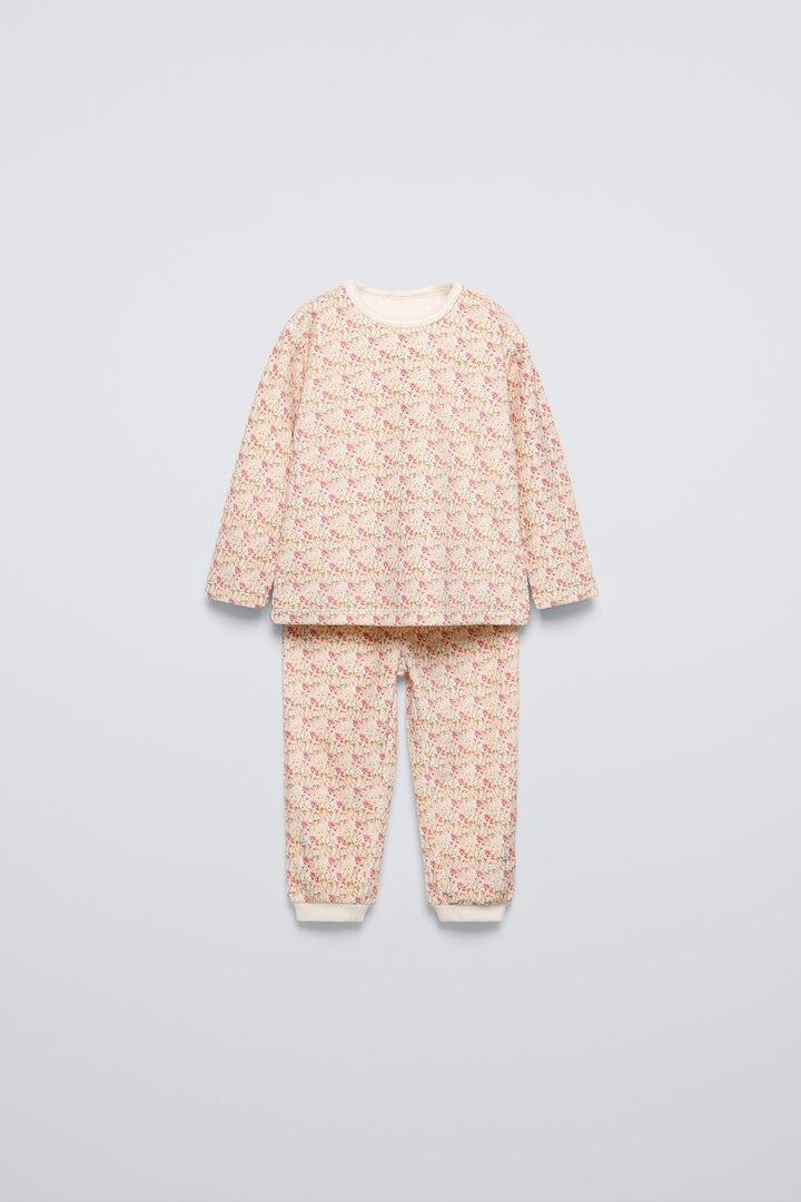 Moudda ZARA - Pyjama enfant manches longues velours imprimé petites fleurs - Tunisie 1