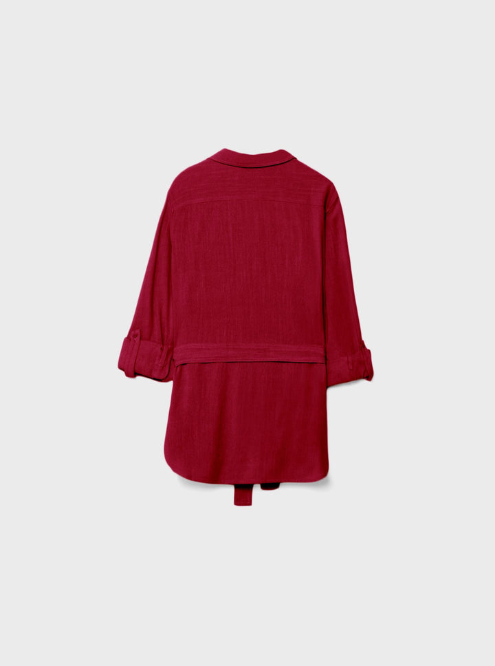 Moudda STRADIVARIUS - Surchemise Rustique avec Ceinture Unie - Tunisie 1
