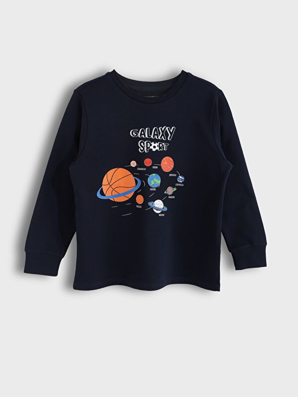 Moudda LC Waikiki - Pyjama en jersey manches longues Garçon Marine - Tunisie 2