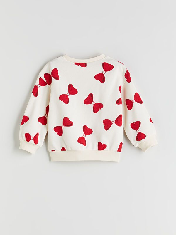 Moudda LC Waikiki - Sweatshirt en jersey Fille Crème imprimée - Tunisie 2