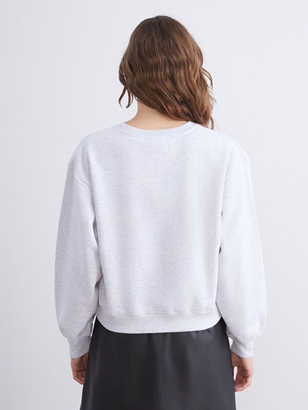 Moudda LC Waikiki - Sweatshirt en jersey Femme Mélange gris clair - Tunisie 4