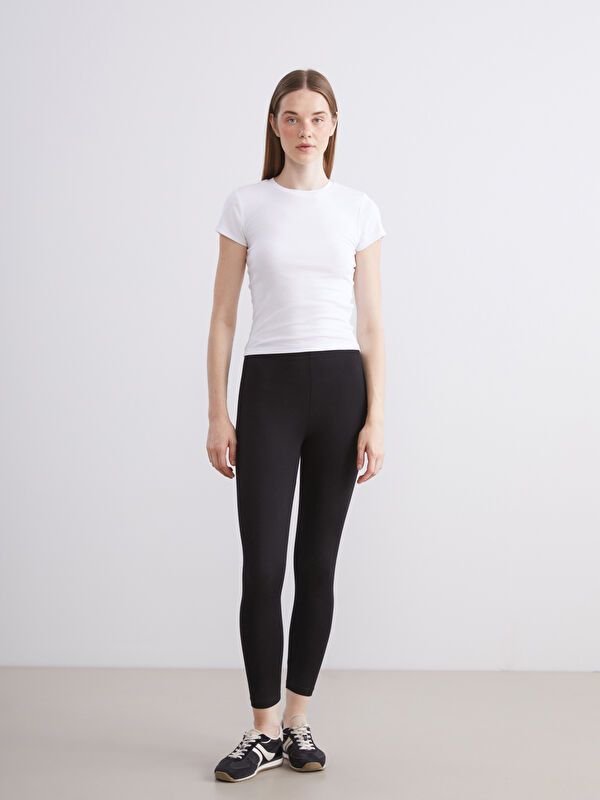 Moudda LC Waikiki - T-shirt en jersey stretch Femme Noir - Tunisie 1