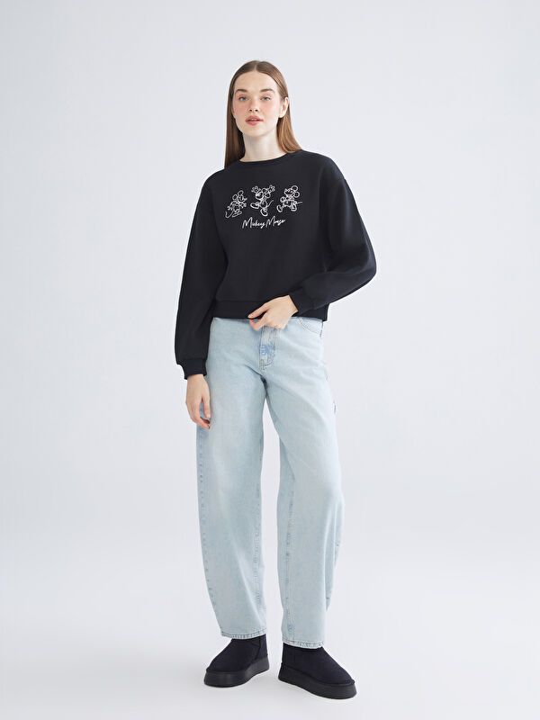 Moudda LC Waikiki - Sweatshirt en jersey sous licence Femme Noir - Tunisie 2