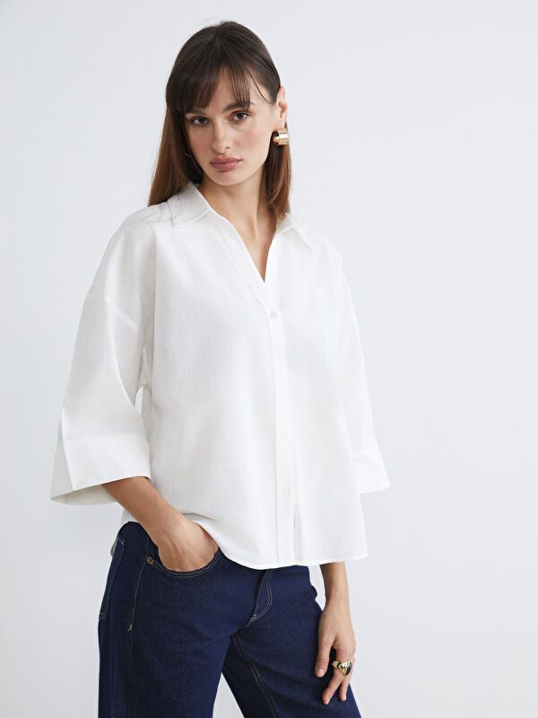Moudda LC Waikiki - Chemise manches longues en tissu pour Femme - Tunisie 1