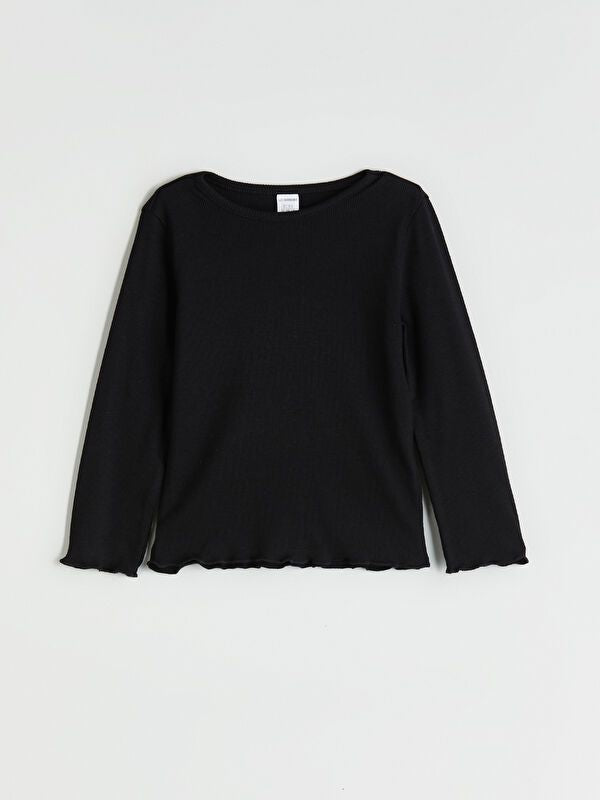 Moudda LC Waikiki - Body jersey basique manches longues Fille Noir - Tunisie 1