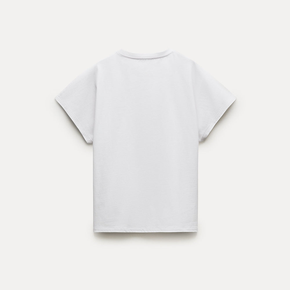 Moudda ZARA - T-shirt haut de gamme, col rond, tombant, en lin - Tunisie 2