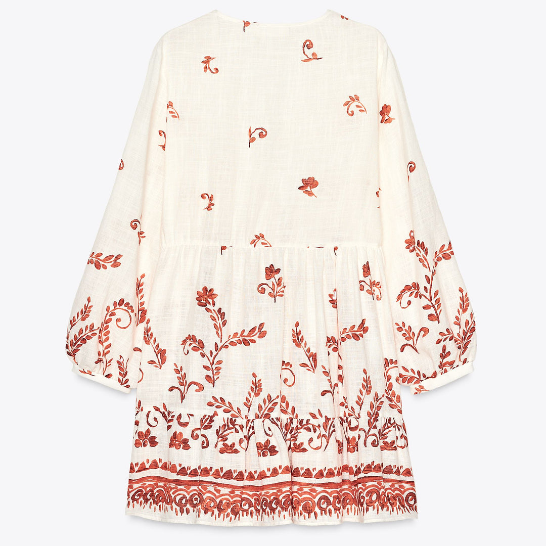 Moudda ZARA - Robe Mini Coton/Viscose - Imprimé Grec - Tunisie 2