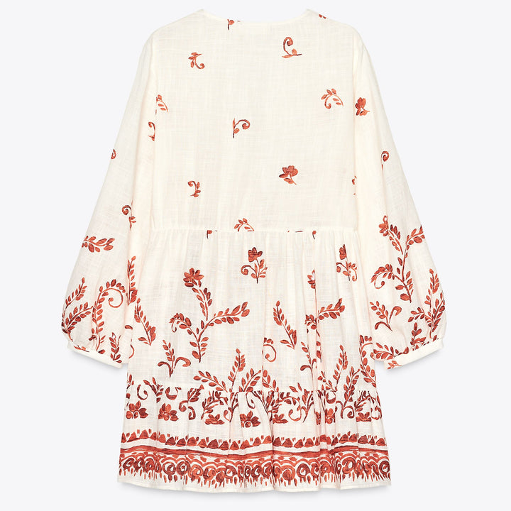 Moudda ZARA - Robe Mini Coton/Viscose - Imprimé Grec - Tunisie 2