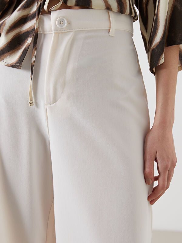 Moudda LC Waikiki - Pantalon tissé moyen Femme Ecru - Tunisie 3