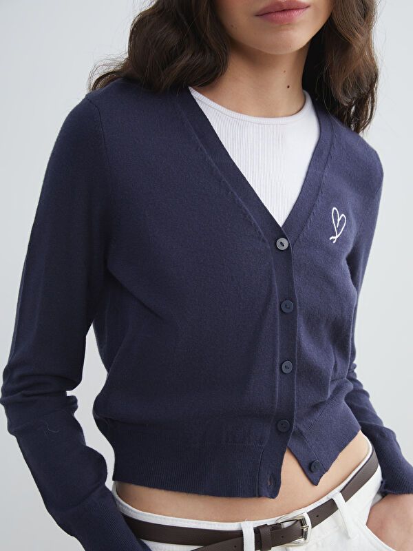 Moudda LC Waikiki - Cardigan en tricot Femme Marine - Tunisie 3