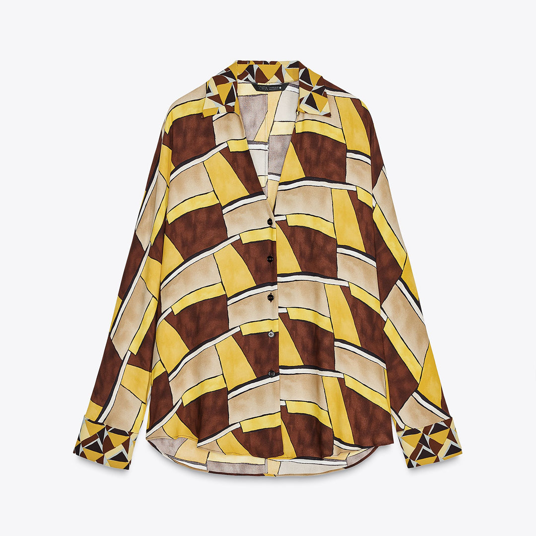 Moudda ZARA - Chemise - Imprimé Géométrique Combiné - Tunisie 1