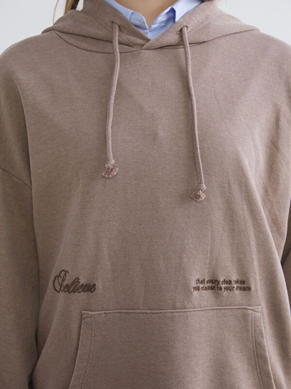 Moudda LC Waikiki - Sweatshirt en jersey Femme Brun - Tunisie 3