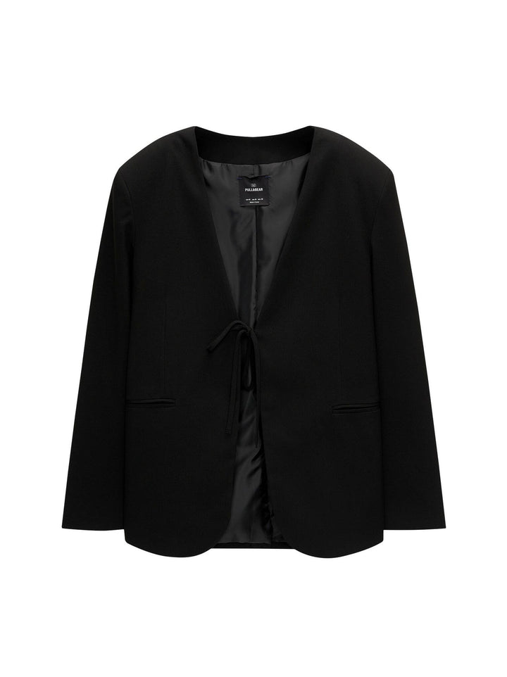 Moudda PULL & BEAR - Blazer - Sans Revers, Lacet & Poches Vifs - Tunisie 1