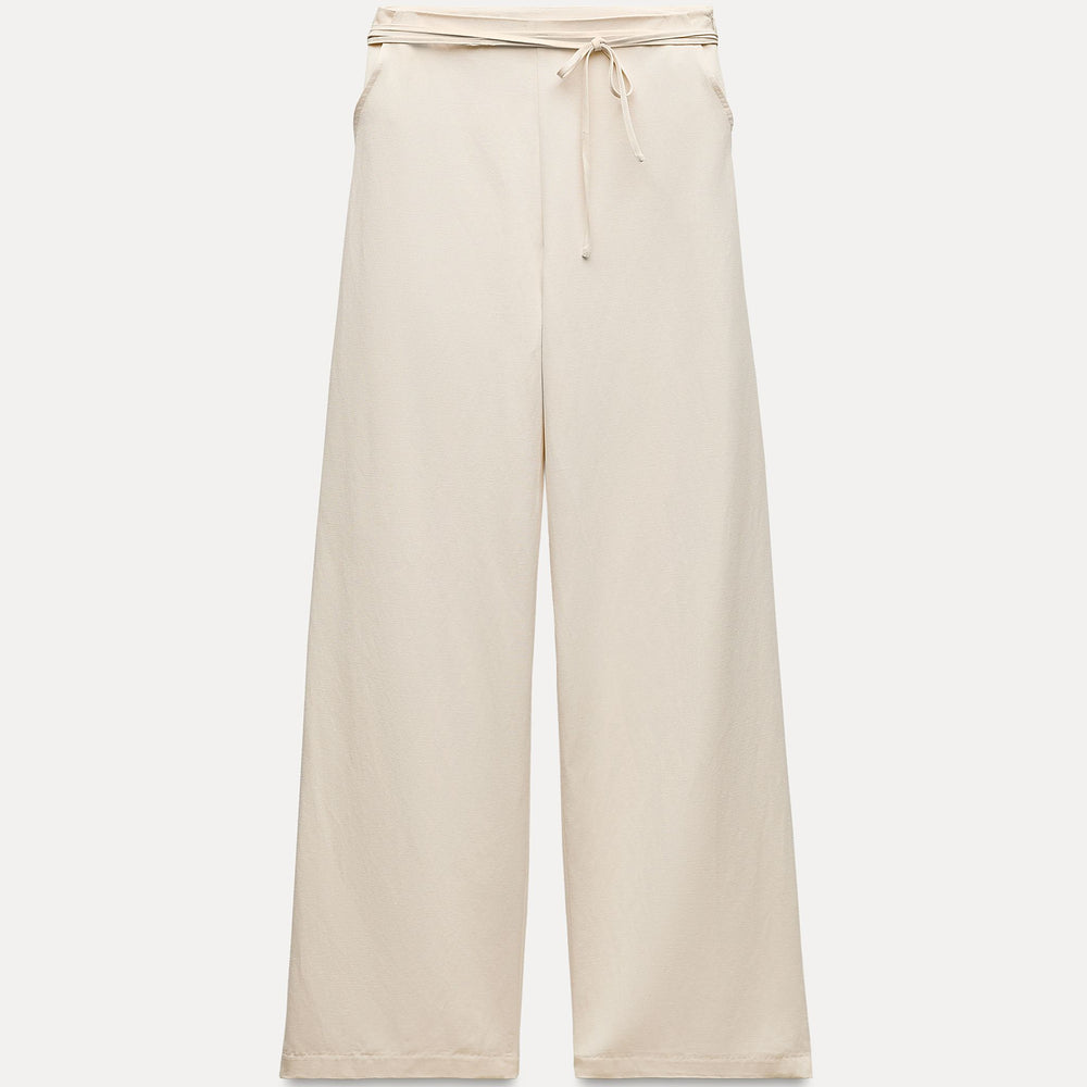 Moudda ZARA - Pantalon fluide lin nœud taille - Tunisie 2