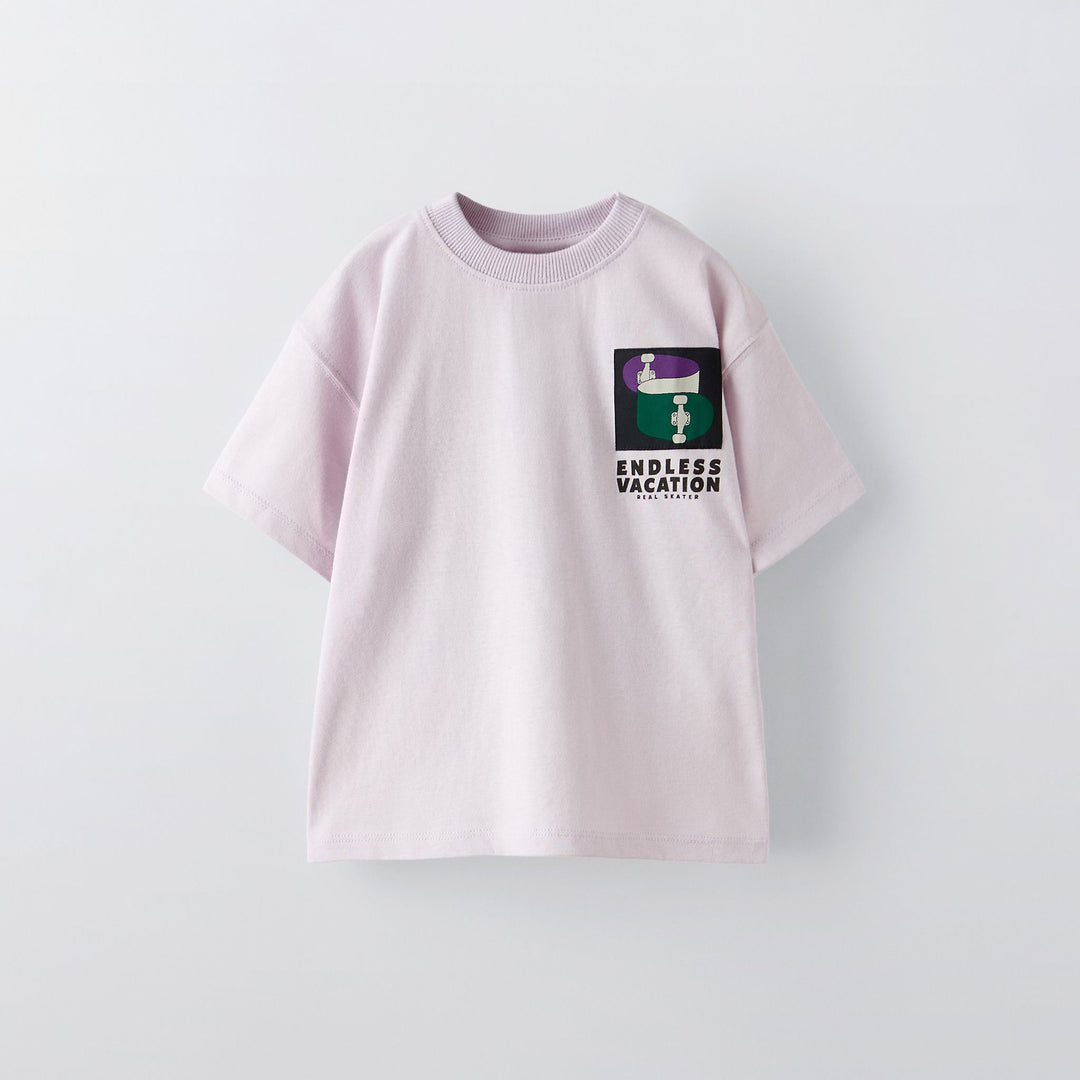 Moudda ZARA - T-shirt enfant imprimé skate, patch - Tunisie 1