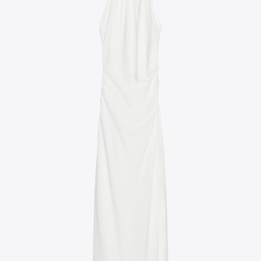 Moudda ZARA - Robe Midi Maille Halter - Nœud, Dos Ouvert & Bande - Tunisie 1