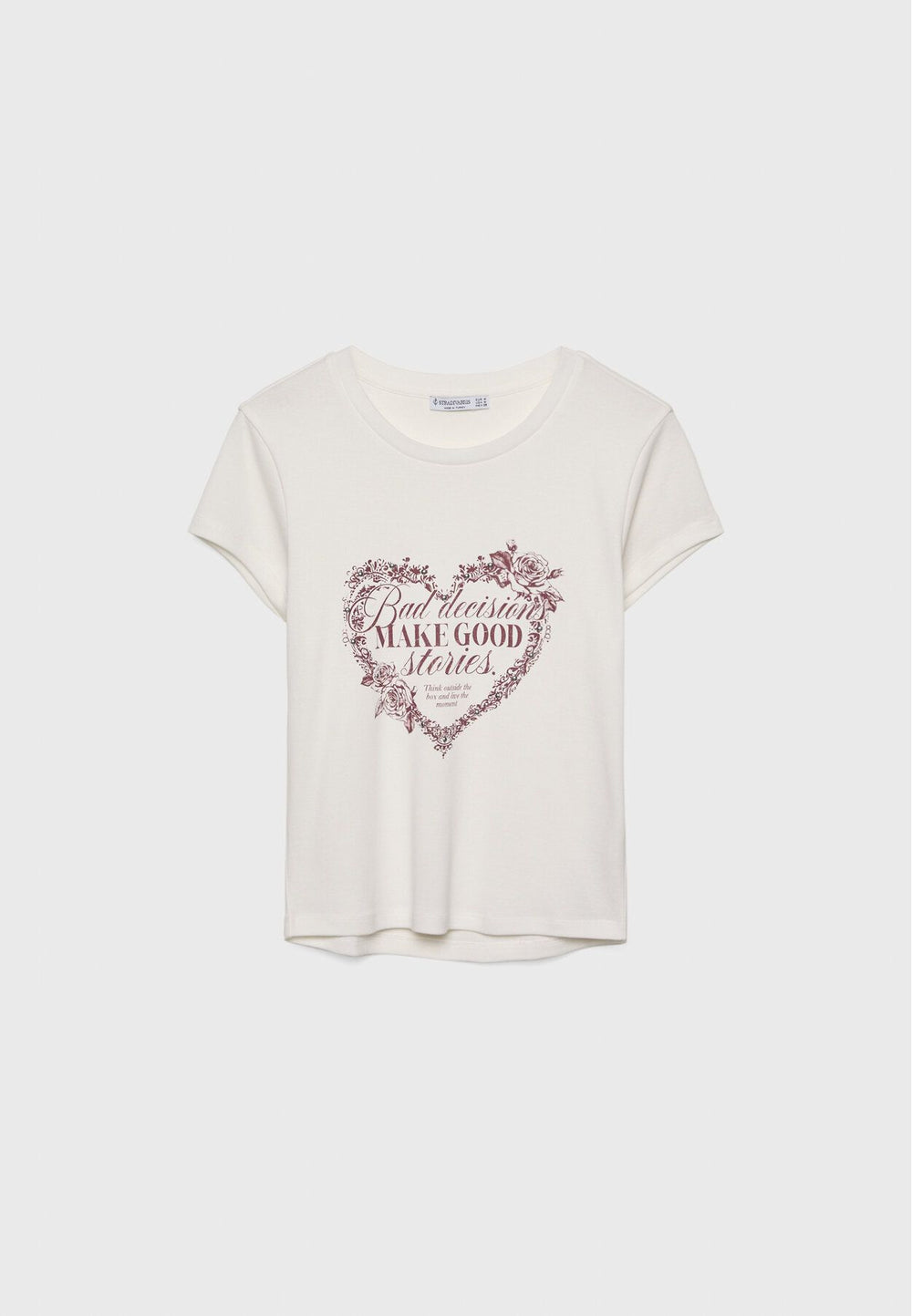 Moudda STRADIVARIUS - T-Shirt Fitted Imprimé Bijoux - Tunisie 2