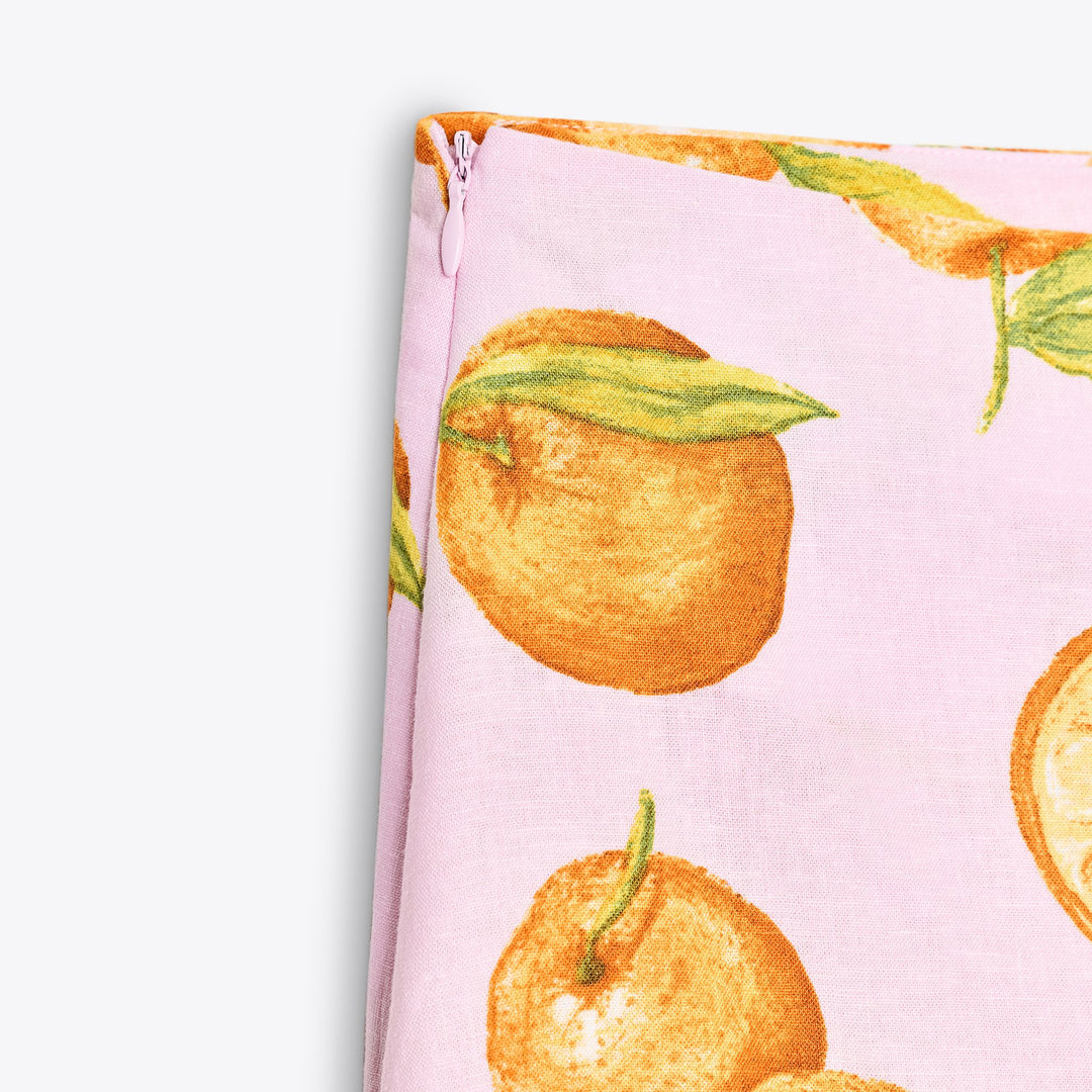 Moudda ZARA - Ensemble Jupe-Short - Imprimé Oranges & Nœud Lin/Viscose - Tunisie 3