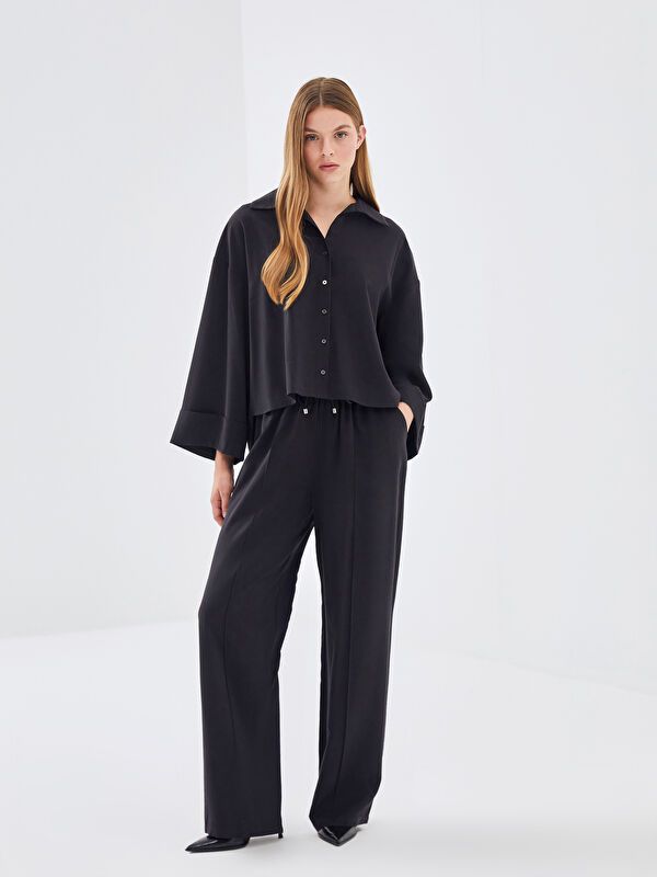 Moudda LC Waikiki - Pantalon tissé moyen Femme Noir - Tunisie 1