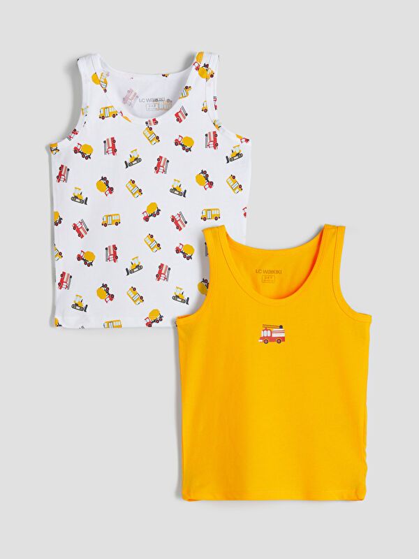 Moudda LC Waikiki - Débardeur en jersey Garçon Imprimé blanc - Tunisie 1