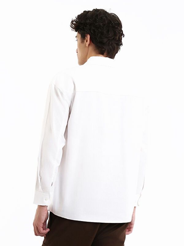 Moudda LC Waikiki - Chemise tissée manches longues Homme Ecru - Tunisie 5