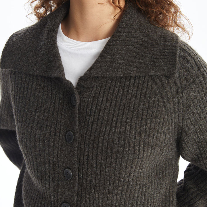 Moudda LC Waikiki - Cardigan tricot moyen Femme Mélange brun - Tunisie 3