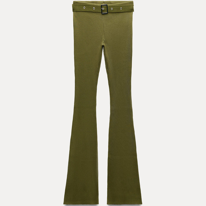 Moudda ZARA - Pantalon Évasé Côtelé à Ceinture - Tunisie 2