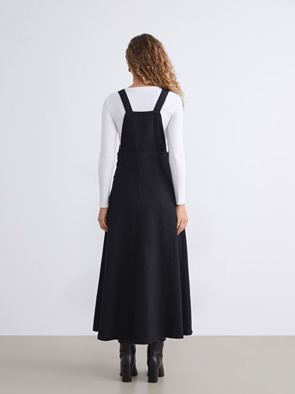 Moudda LC Waikiki - Robe tissée manches courtes denim Femme Rodéo noir - Tunisie 4