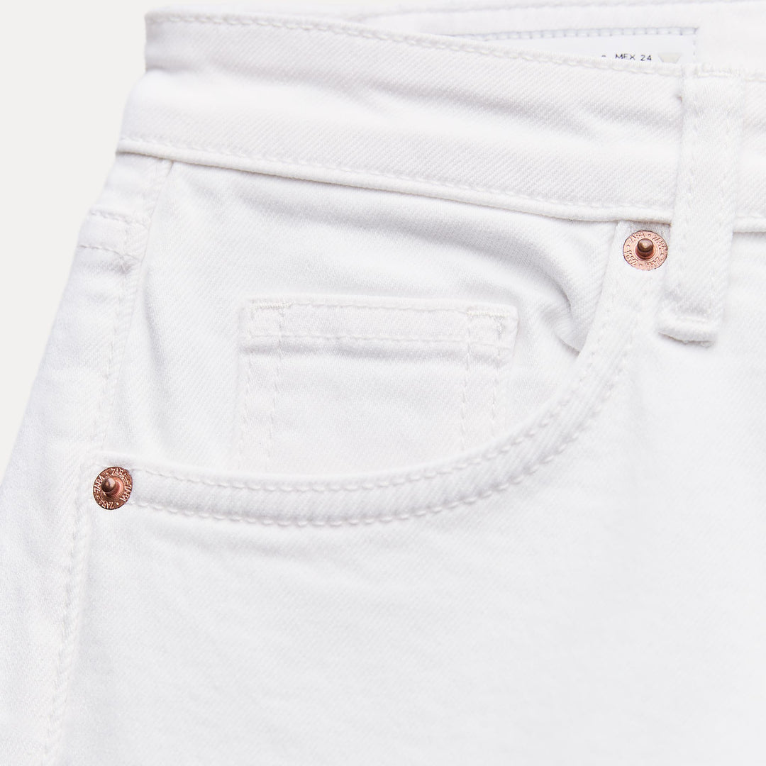 Moudda ZARA - Pantalon évasé court 5 poches taille haute ourlet brut - Tunisie 4