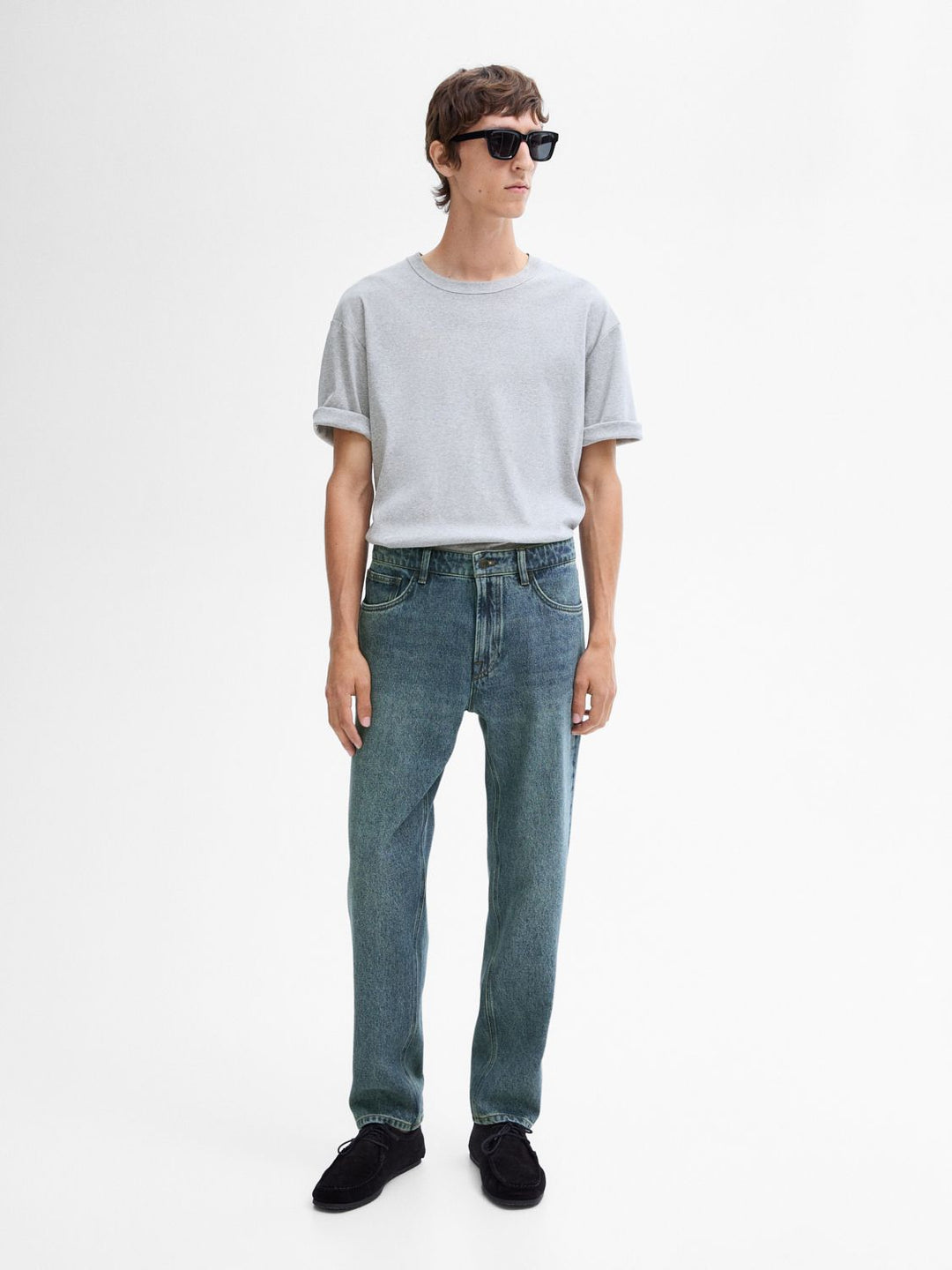 Moudda Massimo Dutti - Pantalon jean dirty stone coupe fuselée - Tunisie 8