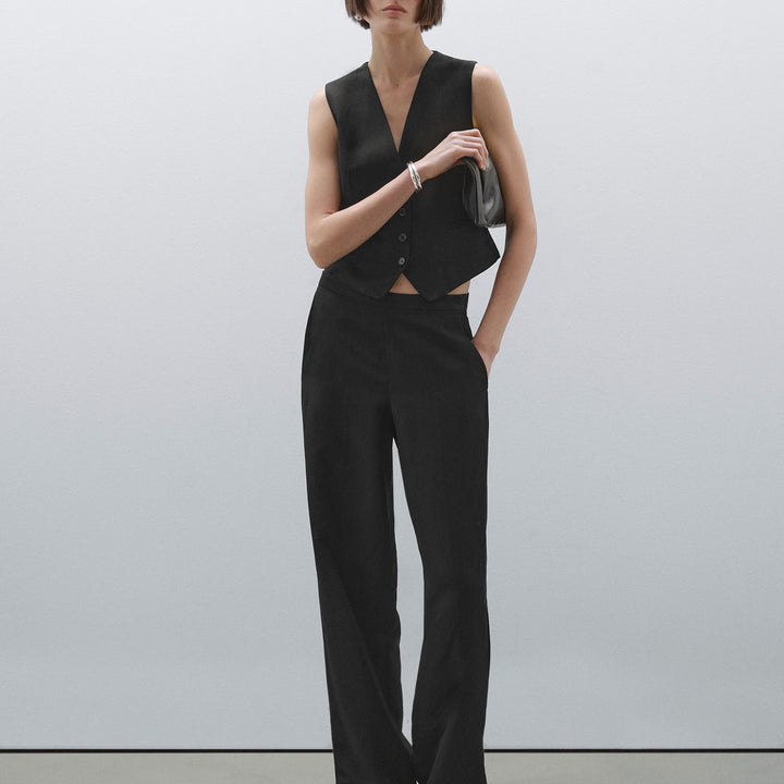 Moudda Massimo Dutti - Gilet Court - Col Piqué - Tunisie 8