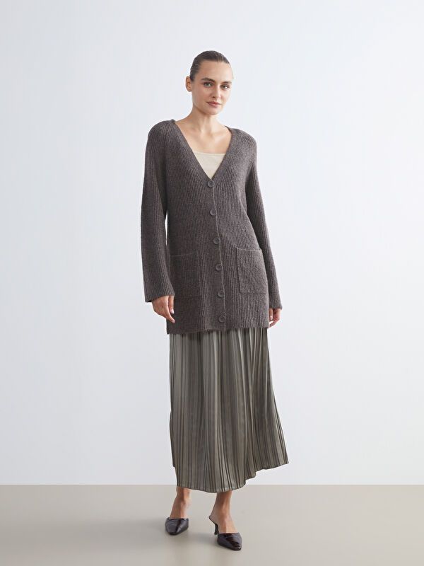 Moudda LC Waikiki - Cardigan tricot épais Femme Brun - Tunisie 2