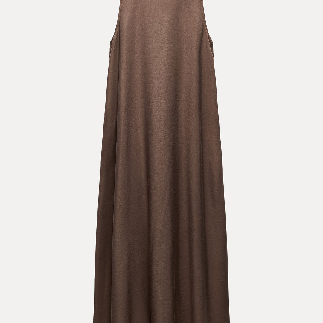 Moudda ZARA - Robe mi-longue fluide manches courtes col rond volume - Tunisie 1