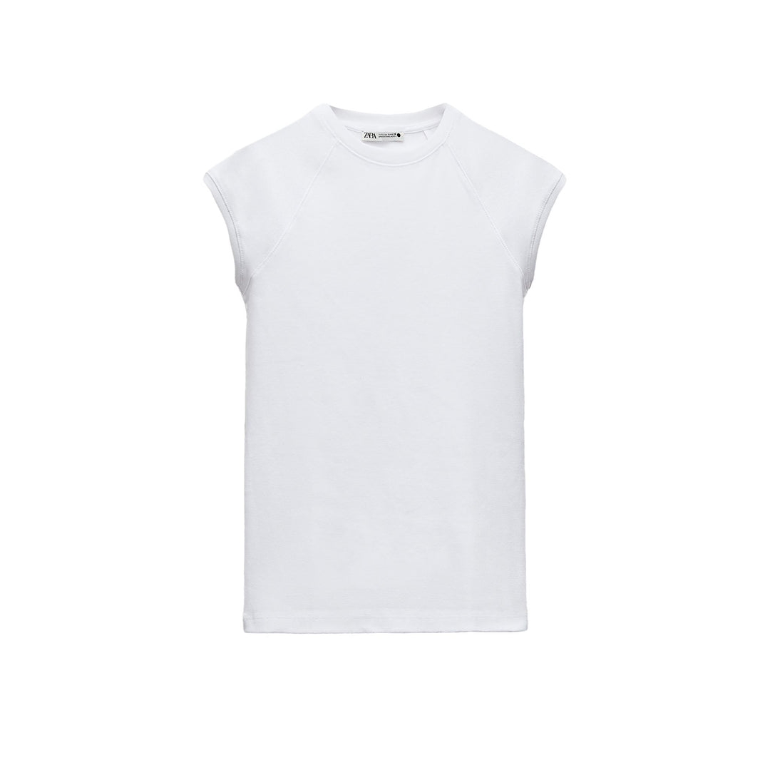 Moudda ZARA - T-shirt Coton Lavé Manches Courtes Raglan - Tunisie 3