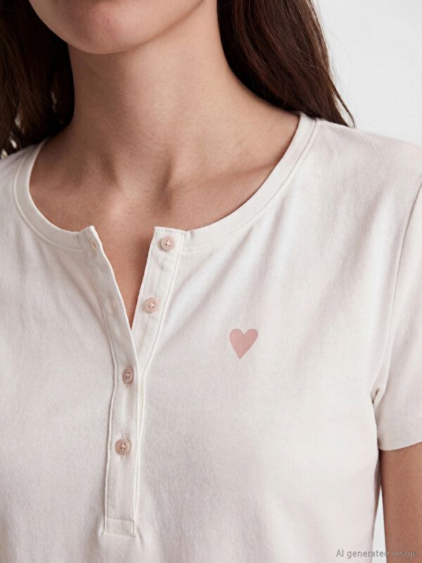 Moudda LC Waikiki - Pyjama maternité pour Femme couleur Rose imprimé - Tunisie 3