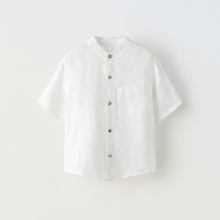 Moudda ZARA - Chemise lin manches courtes crudo - Tunisie 1