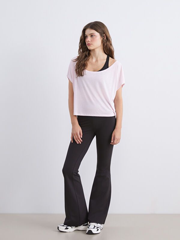 Moudda LC Waikiki - T-shirt en jersey stretch Femme Noir - Tunisie 1