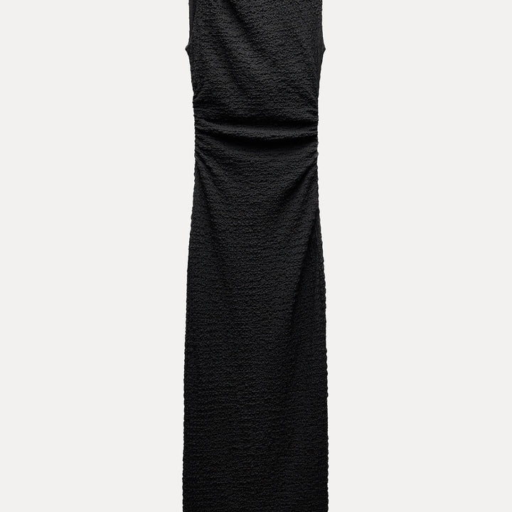 Moudda ZARA - Robe longue texturée, nœud à l’épaule - Tunisie 2