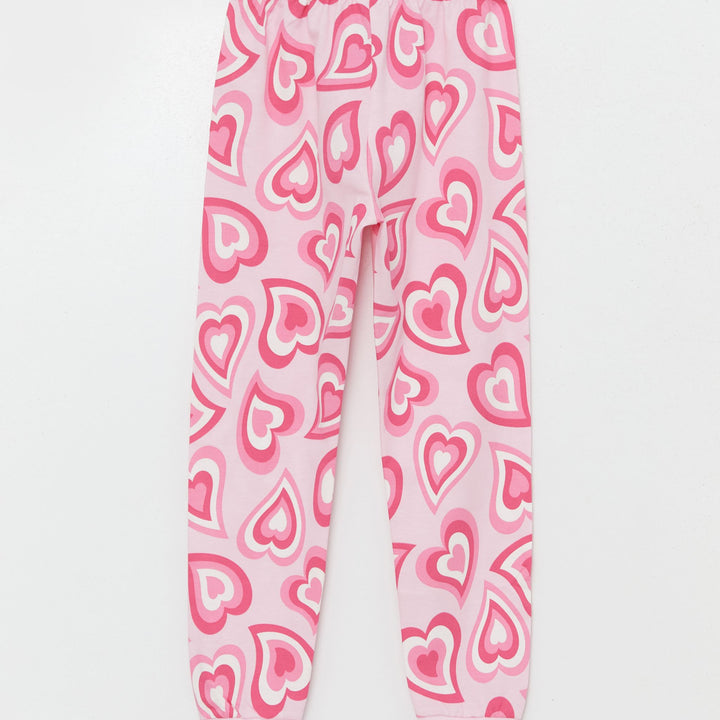 Moudda LC Waikiki - Pyjama en jersey manches longues moyen Fille Imprimé rose - Tunisie 5